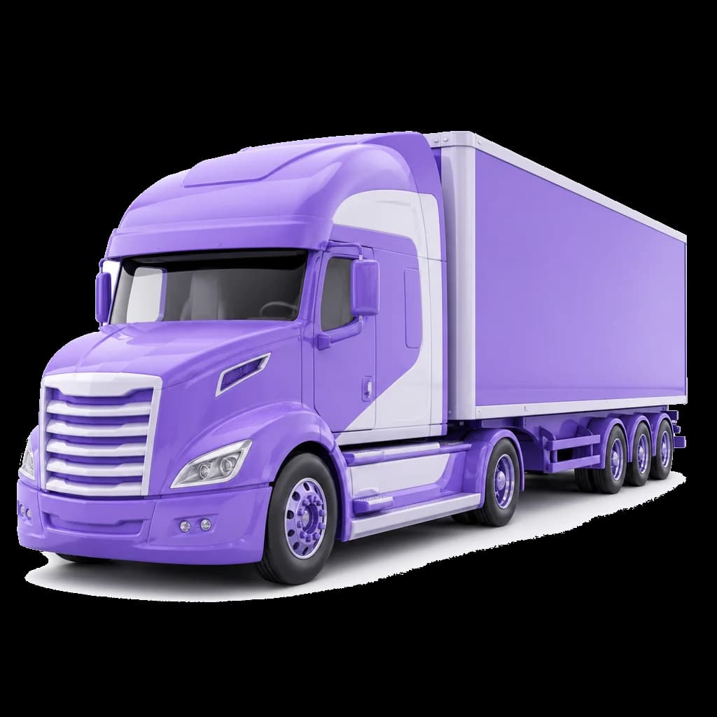3D delivery truck illustration