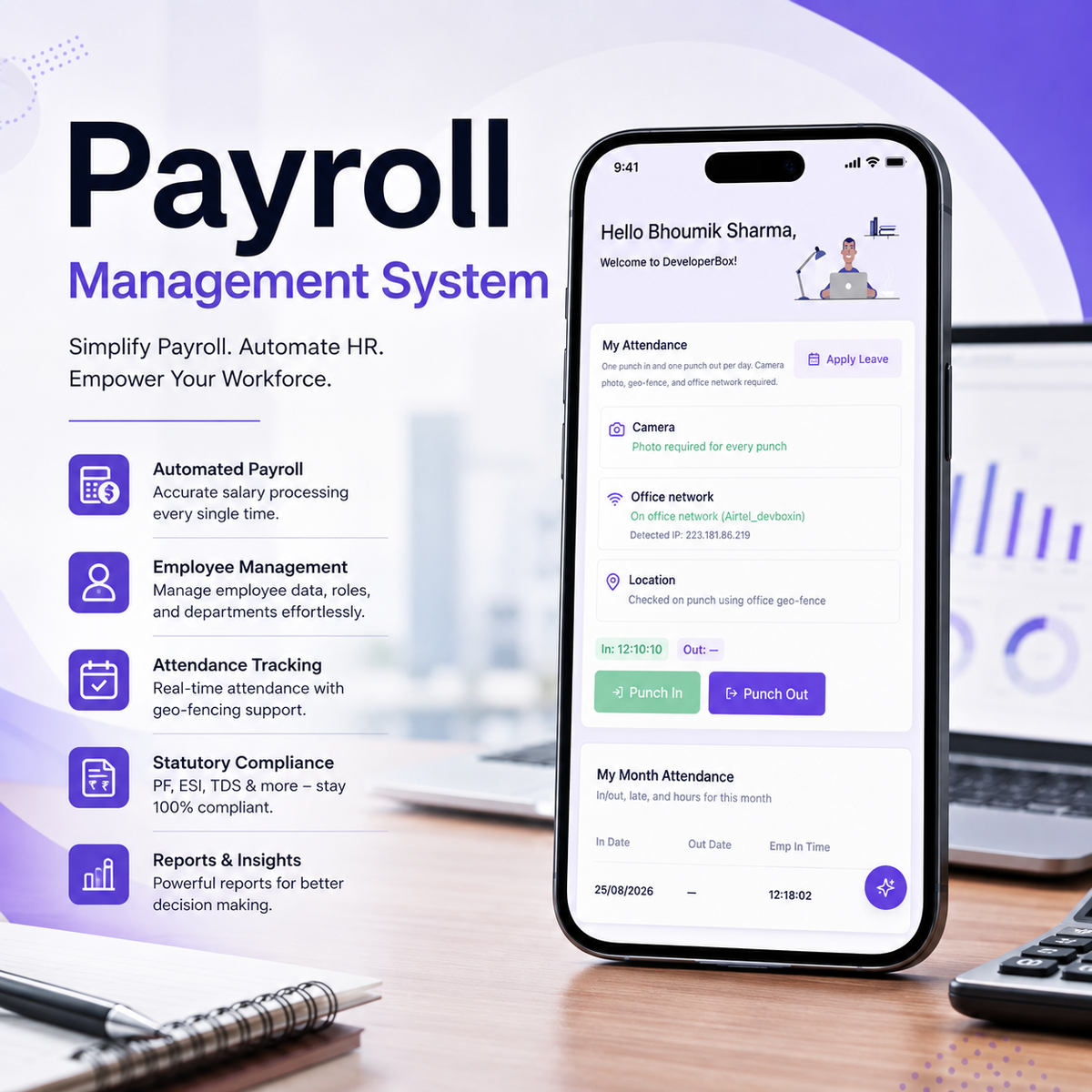 Payroll System in Raipur | Developerbox